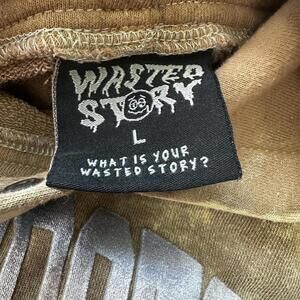 Wasted Story Men's Brown and Tan Hoody